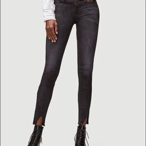 Frame Denim Women's Le Skinny de Jeanne Triangle Hem Skinny Jeans Size 25 Black‎